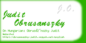 judit obrusanszky business card